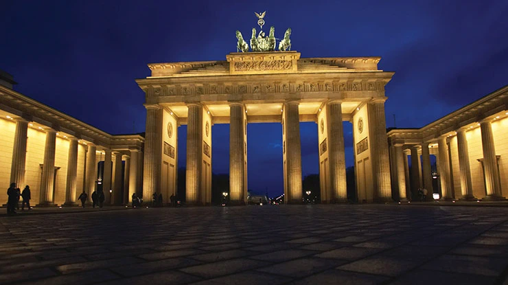 The Brandenburg Gate, a monument in Berlin — where students with a major in German may visit on education abroad.